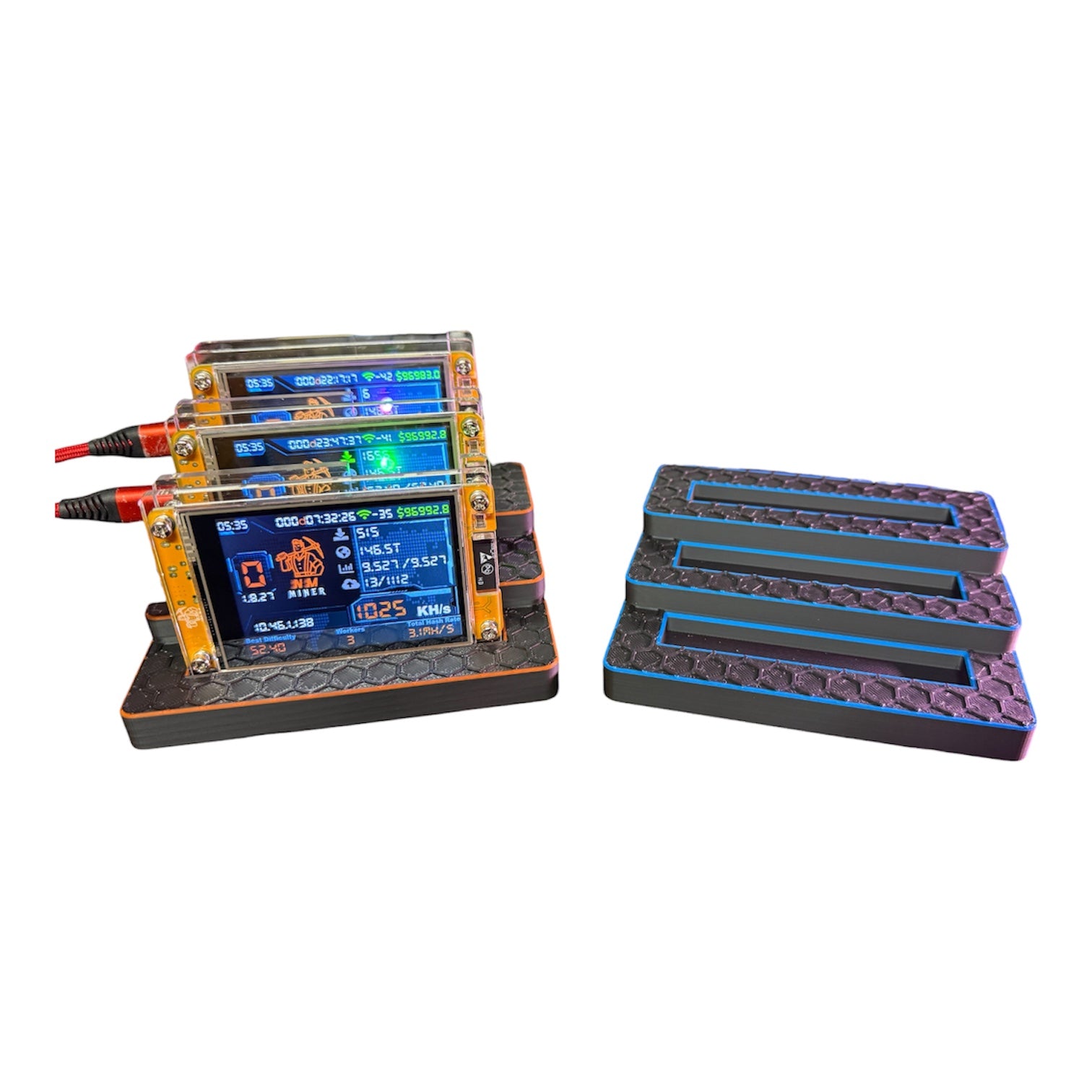 ESP32 Bitcoin Miner Display Stand | Up to 8 Miners, Custom Colors ...
