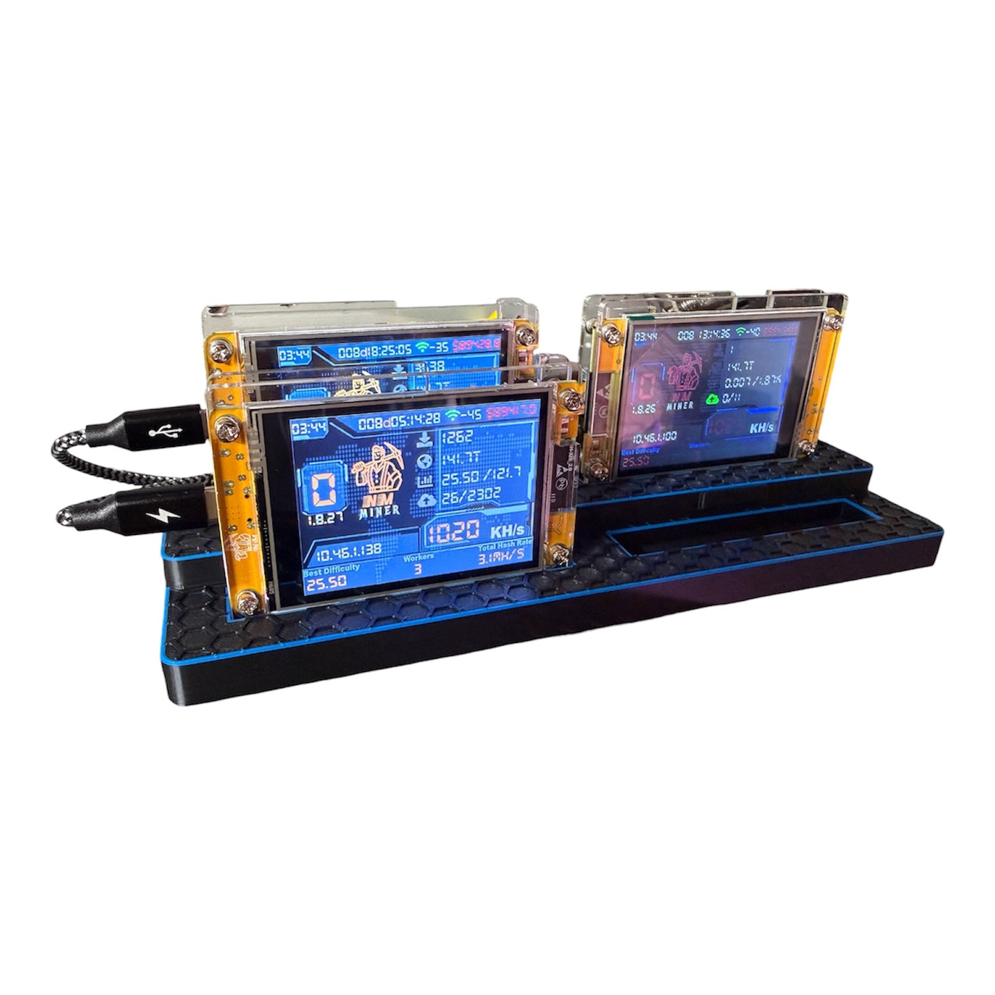 Bitcoin Miner Double Wide Stand - ESP32 Board - Custom Multiple Configurations (Copy)