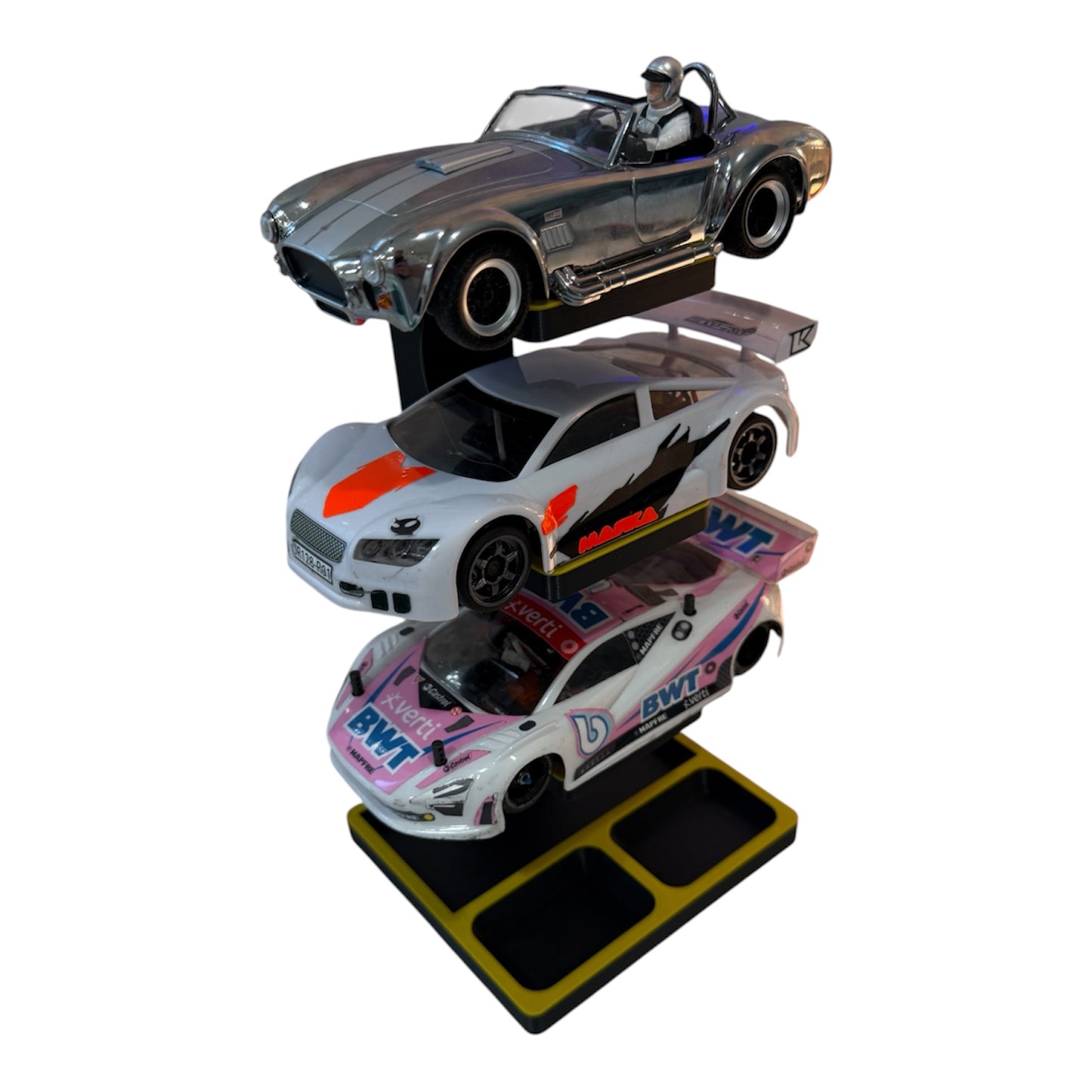 1/28 Scale Mini RC Car Stacker Display Stand | 1–3 Car | 3D Printed