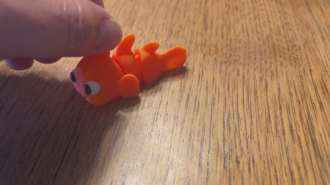 Articulating Flexi Nemo Clown Fish 3D Printed Toy - Movable Saltwater Aquarium Decor - Disney Inspired